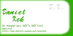 daniel kek business card